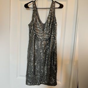 Gray Sequin Bodycon dress